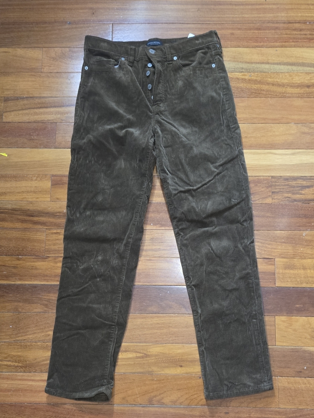 Banana Republic Corduroy High Rise Straight Pants Brown 28W